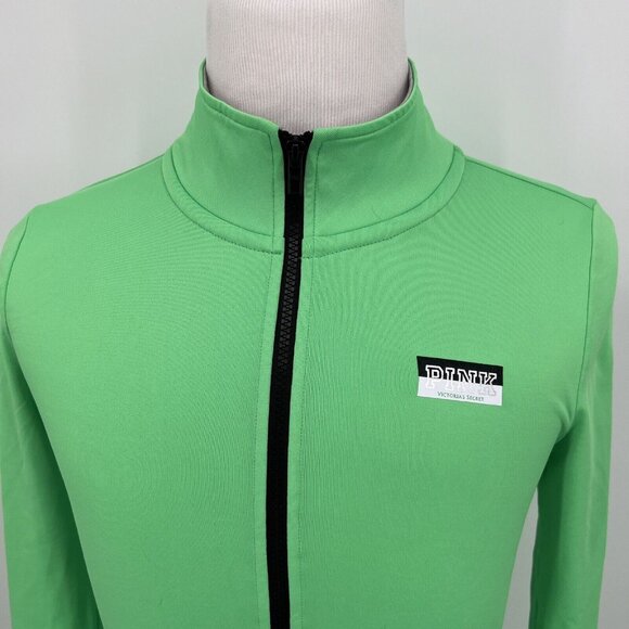 PINK Victoria's Secret Ultimate Mint Green 1/4 Zip Pullover Activewear Women's M - Picture 1 of 7